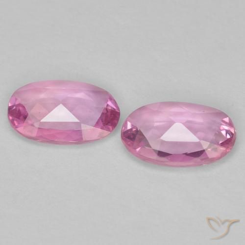 0.73 ct natürliche Sehr helles Royal Purple Pink Saphir-Edelsteine, Oval, VS