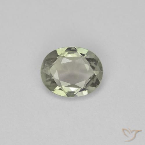 0.73ct Natürlicher Erdiges Grün Saphir, Oval, VVS-VS