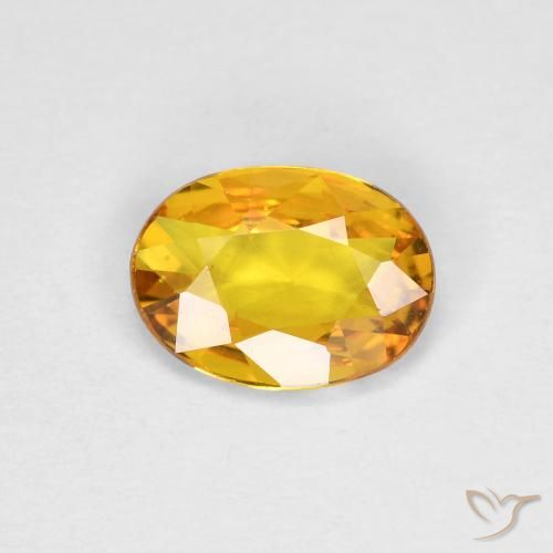 0.69ct Natürlicher Golden Saphir, Oval, VS