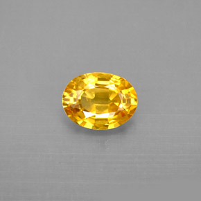 1,31 ctw natürlicher gelber Saphir, Oval Schliff, VVS-VS