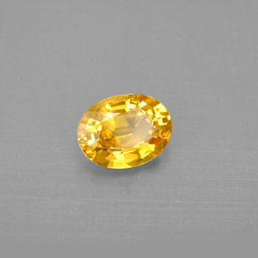 1,31 ctw natürlicher gelber Saphir, Oval Schliff, VVS-VS