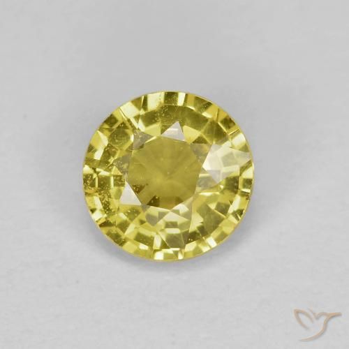 0.42ct Natürlicher Mittelgelb Saphir, Runden, VS