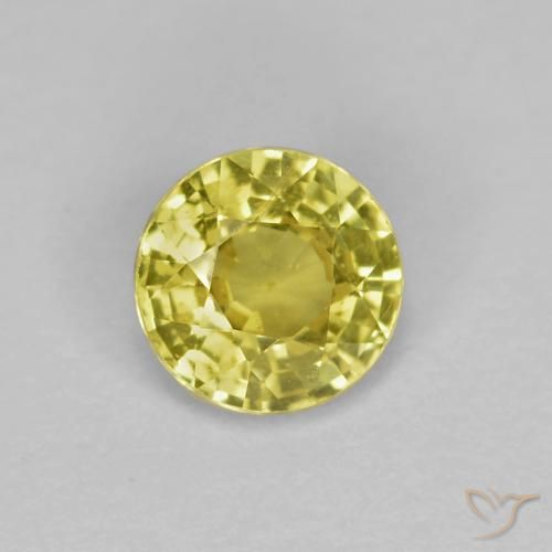 0.44ct Natürlicher Mittelgelb Saphir, Runden, VS