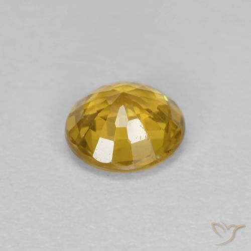 9,17 ctw natürlicher Tiefes Goldorange Saphir, Runden, VVS-VS