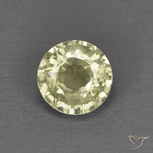 0.41ct Natürlicher Mittelhelles Gelb Saphir, Runden, VS