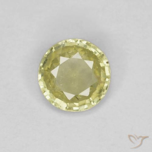 0.37ct Natürlicher Mittelhelles Gelb Saphir, Runden, VS