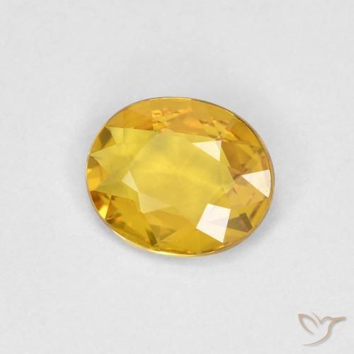9,17 ctw natürlicher Golden Saphir, Oval, VVS