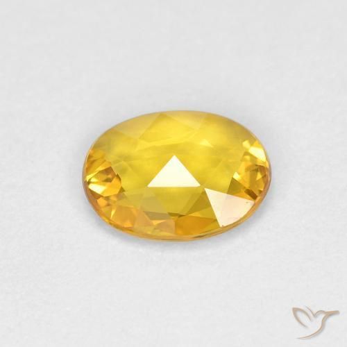 9,17 ctw natürlicher Golden Saphir, Oval, VVS