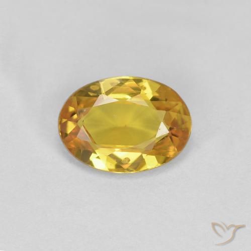 0.71ct Natürlicher Golden Saphir, Oval, VS