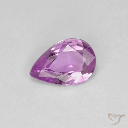 0.48ct Natürlicher Mittelviolett Saphir, Birnenform, VS