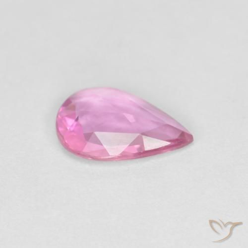 9,17 ctw natürlicher pink Saphir, Birnenform, VVS