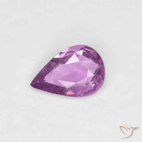 0.55ct Natürlicher Rosaviolettes Lila Saphir, Birnenform, VVS