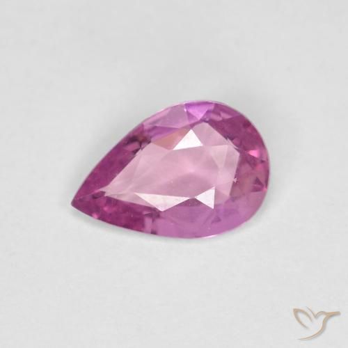 0.43ct Natürlicher Intensives Lila Saphir, Birnenform, VVS-VS