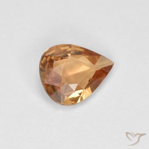 9,17 ctw natürlicher Orange-Golden Saphir, Birnenform, VVS-VS
