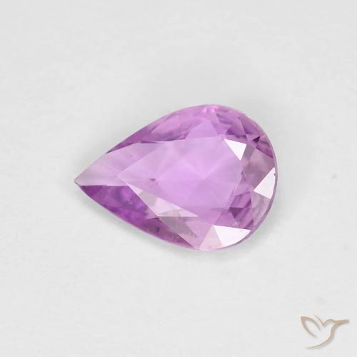 0.53ct Natürlicher Tiefrosa-Lila Saphir, Birnenform, VVS-VS