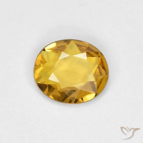 0.53ct Natürlicher Golden Saphir, Oval, VVS
