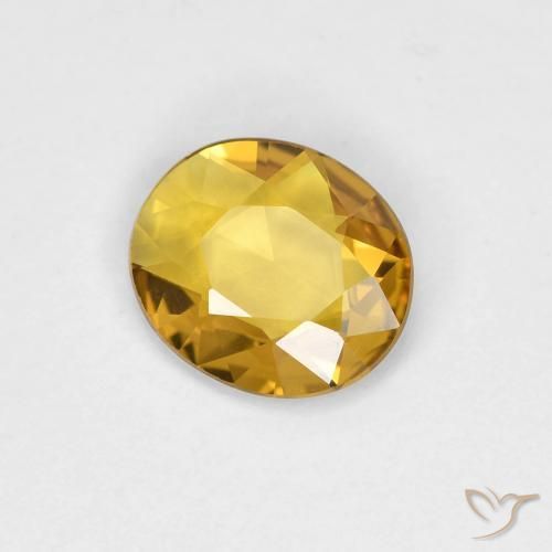 9,17 ctw natürlicher Golden Saphir, Oval, VVS