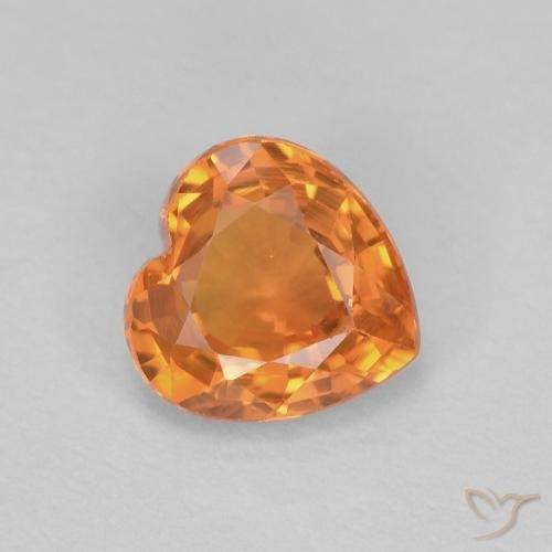 9,17 ctw natürlicher hellorange Saphir, Herz, VVS