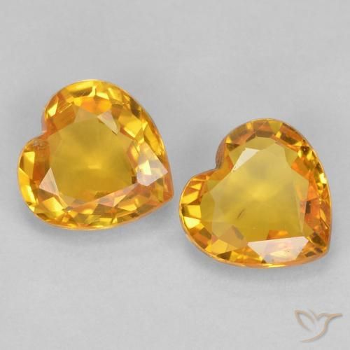 0.85ctw Natürlicher Dunkelgolden Saphir, Herz, VVS