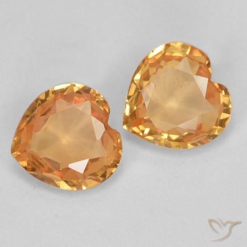 0.72ctw Natürlicher Intensives Orange Saphir, Herz, VS