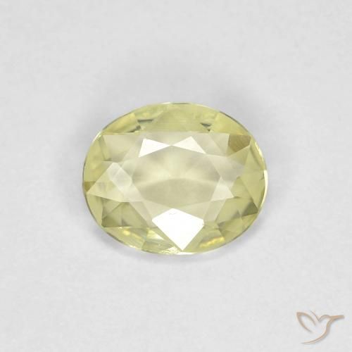 0.56ct Natürlicher Mittelhelles Gelb Saphir, Oval, VVS