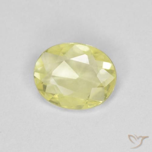 9,17 ctw natürlicher hellgelb Saphir, Oval, VS