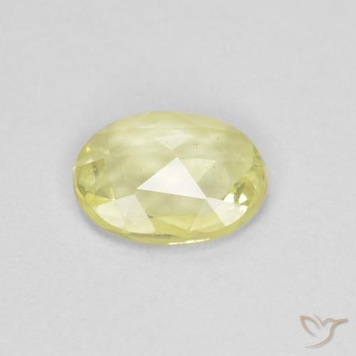 9,17 ctw natürlicher hellgelb Saphir, Oval, VS