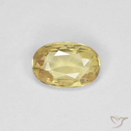 0.49ct Natürlicher Mittelgelb Saphir, Oval, VS