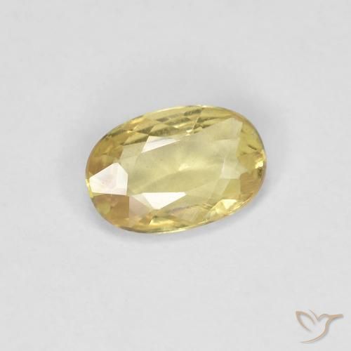 9,17 ctw natürlicher Mittelgelb Saphir, Oval, VS