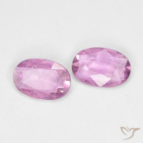 0.74 ct natürliche Helles Royal Lila Pink Saphir-Edelsteine, Oval, VS