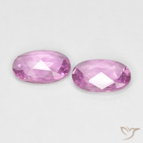 0.74 ct natürliche Helles Royal Lila Pink Saphir-Edelsteine, Oval, VS