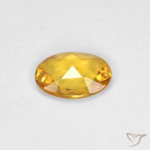 9,17 ctw natürlicher Tiefes Goldorange Saphir, Oval, VVS-VS
