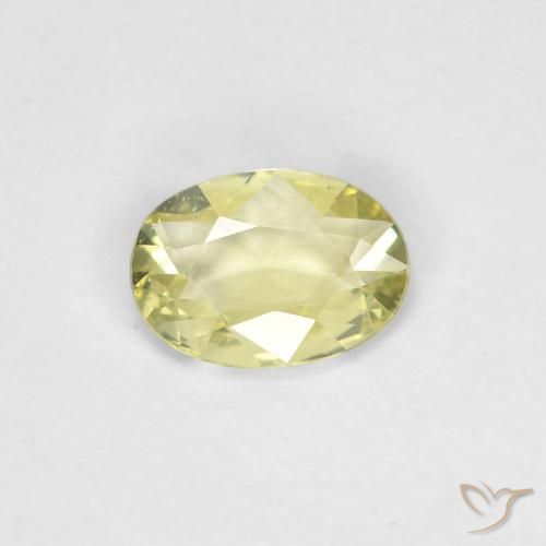 0.36ct Natürlicher Mittelhelles Gelb Saphir, Oval, VVS-VS