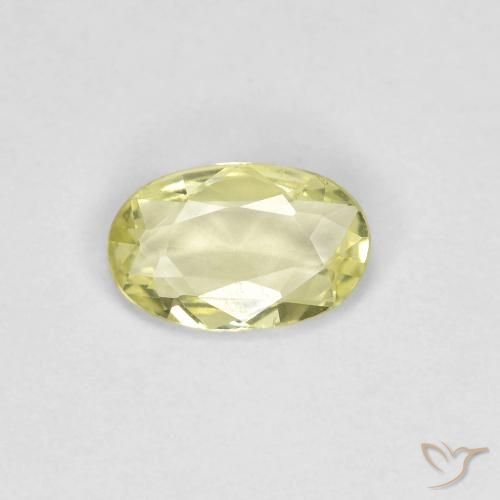 0.37ct Natürlicher Zitronengelb Saphir, Oval, VVS-VS