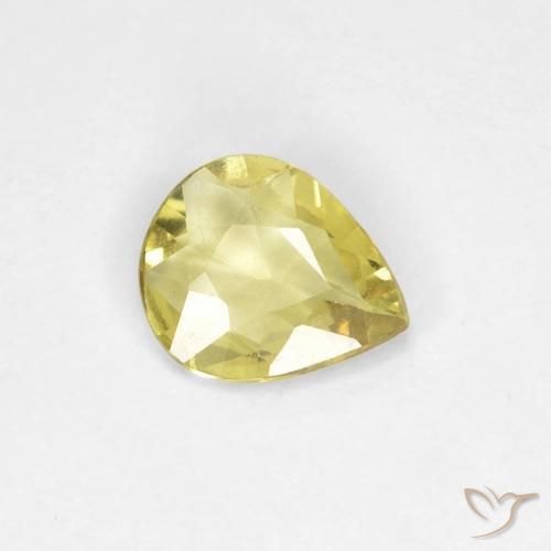 0.39ct Natürlicher Mittelgelb Saphir, Birnenform, VS