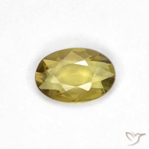 0.41ct Natürlicher gelblich-gold Saphir, Oval, VVS