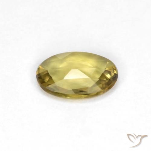 9,17 ctw natürlicher gelblich-gold Saphir, Oval, VVS
