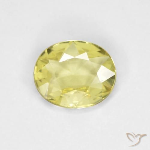 0.57ct Natürlicher hellgelb Saphir, Oval, VVS-VS