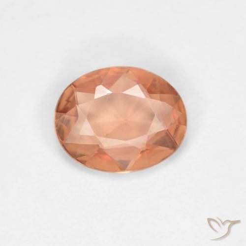 0.50ct Natürlicher Pfirsich-orange Saphir, Oval, VVS-VS