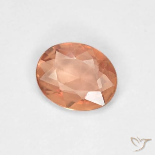 9,17 ctw natürlicher Pfirsich-orange Saphir, Oval, VVS-VS