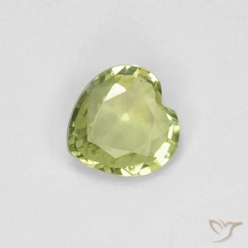 0.35ct Natürlicher Mittelgrün Saphir, Herz, VVS