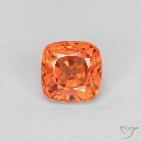 0.39ct Natürlicher Feuerorange Saphir, Kissen, VVS-VS