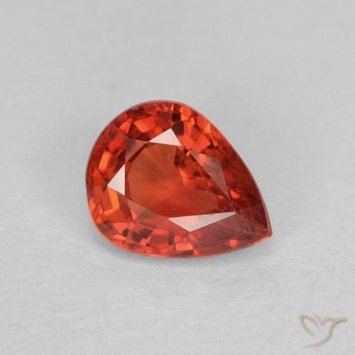 9,17 ctw natürlicher Hellrot Saphir, Birnenform, VVS-VS