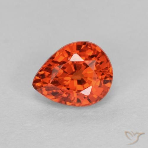 9,17 ctw natürlicher Warmes Orange Saphir, Birnenform, VVS-VS