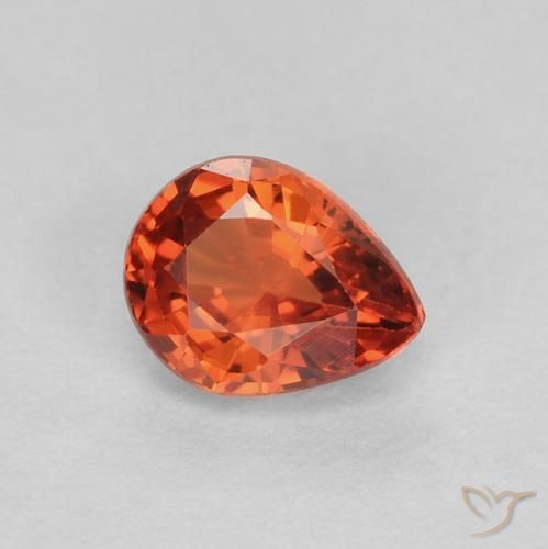 9,17 ctw natürlicher Amber Orange Saphir, Birnenform, VVS-VS