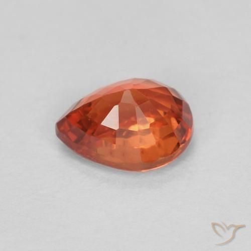9,17 ctw natürlicher Amber Orange Saphir, Birnenform, VVS-VS