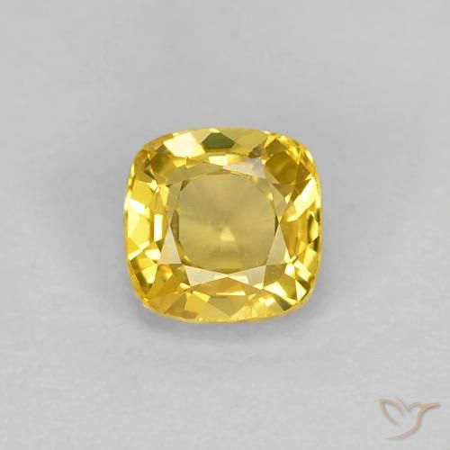 0.54ct Natürlicher Golden Saphir, Kissen, VVS-VS