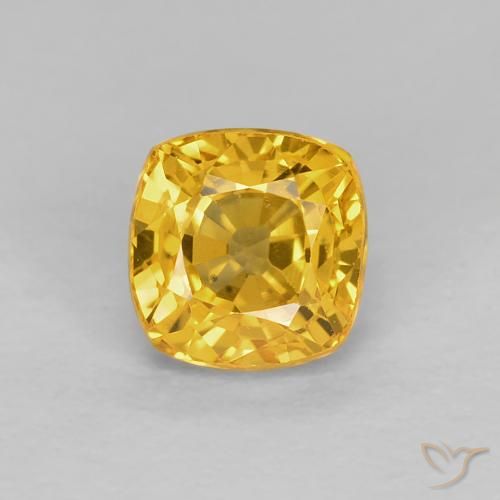 0.68ct Natürlicher Golden Saphir, Kissen, VVS-VS
