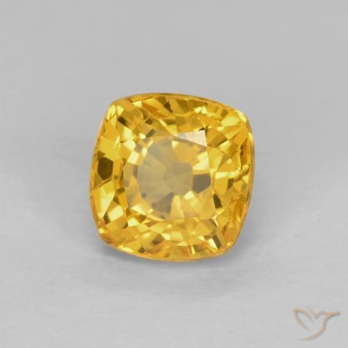 9,17 ctw natürlicher Golden Saphir, Kissen, VVS-VS
