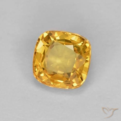 9,17 ctw natürlicher Dunkelgolden Saphir, Kissen, VVS